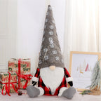 Pair of charming Christmas countdown dolls in festive setting - Christian home decor