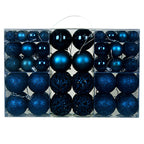 Festive Christmas balls in assorted seasonal colors