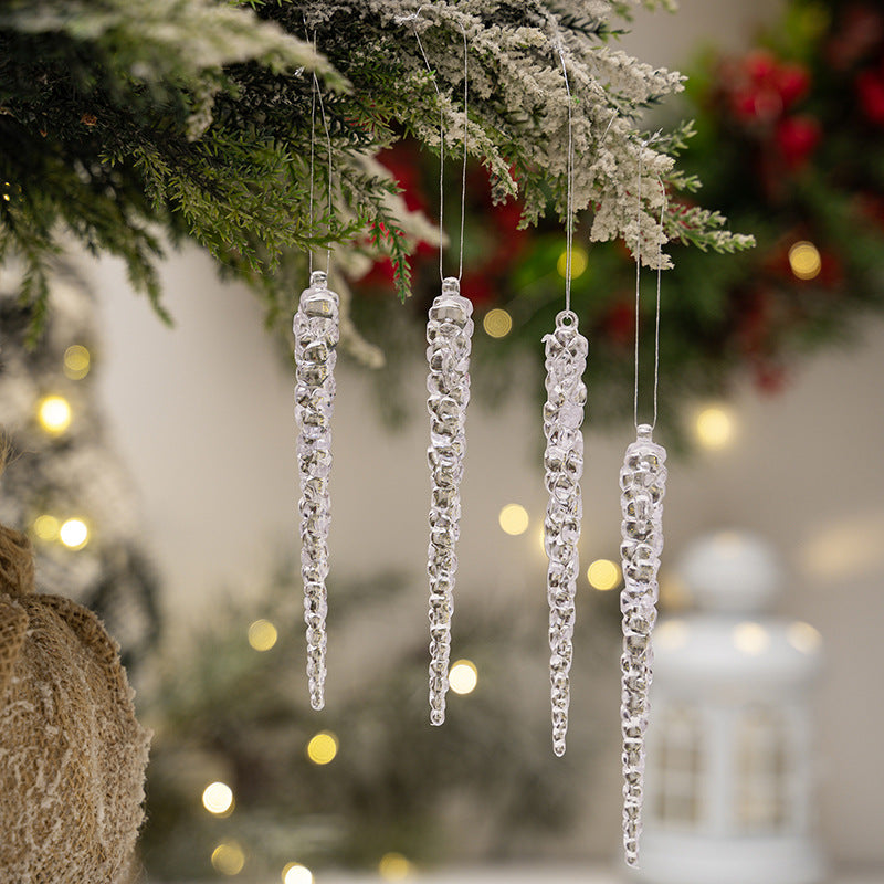 Crushed ice finish pendant ornament hanging gracefully