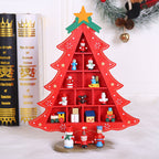 Rustic wooden Christmas tree scene decoration for faith-filled celebrations