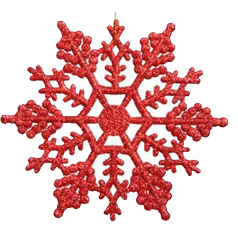 Colorful snowflake hangers in gold and silver tones