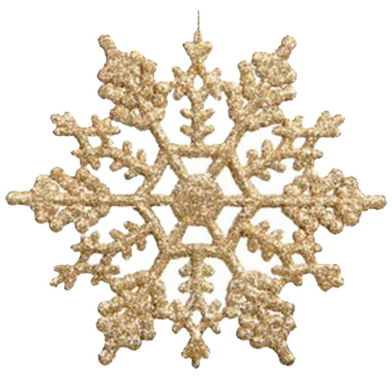 Set of 12 acrylic snowflake Christmas tree hangers displayed