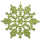 Sparkling acrylic snowflake hanger for festive decorating