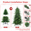 Classic green Christmas tree with full branches for holiday decorating
