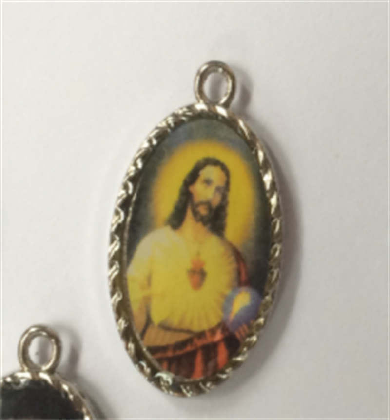 Sacred Heart Holy Family Pendant Necklace - Christian Jewelry