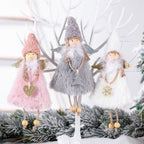 Gray soft fabric holiday ornament displayed as Christmas decoration
