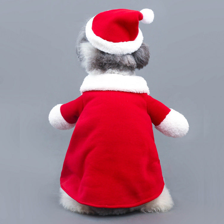 Christmas pet clothing featuring Santa Claus theme for seasonal joy