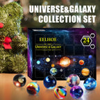 24-day Christmas countdown calendar with cosmic star theme for holiday decoration