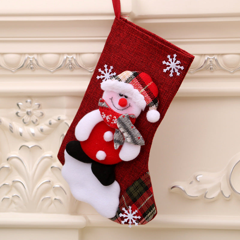 Multicolor Christmas hanging socks with festive holiday designs for home decor Main image