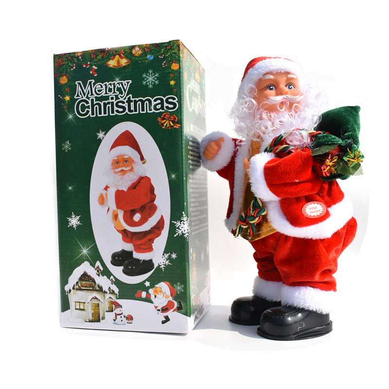 Christmas tree ornament showcasing dynamic Santa with holiday spirit