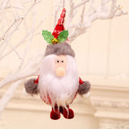 A standing Teddy Bear crafted from festive foam fabric, displayed as a Christmas ornament