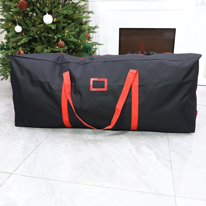 Black medium storage bag in decorative scene