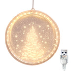 Round holiday ambience light with soft glow for indoor Christmas decorating