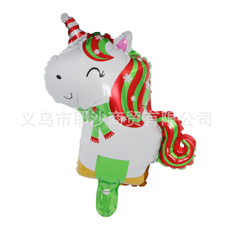 Aluminum film balloon featuring Christmas theme for seasonal home decor
