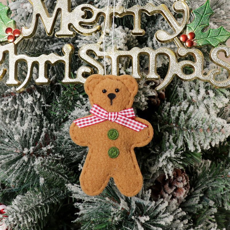 Cozy holiday decor with adorable small cookie bear hanging decoration