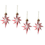 Set of Christmas ball ornaments showing painted finish and festive design