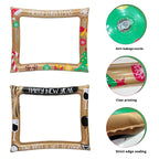 Playful inflatable photo frame with Christmas theme for holiday memories
