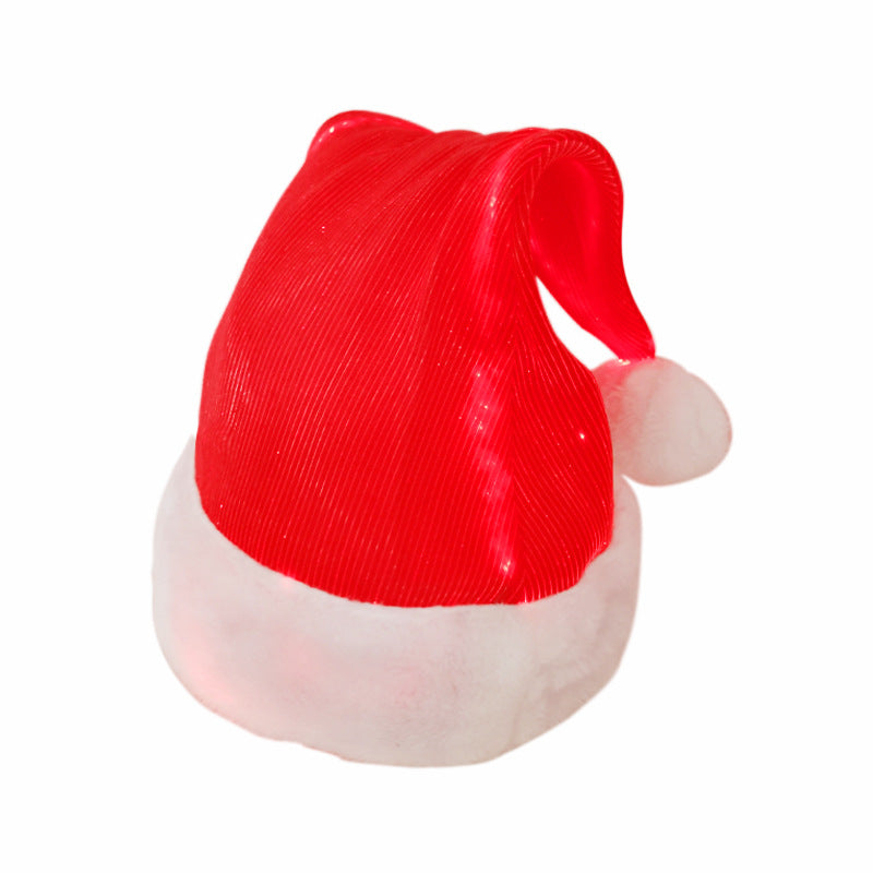 Holiday Christmas hat with colorful light effects