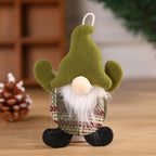 Cozy holiday scene with Santa fabric doll decoration displayed