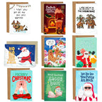 Christmas card set with kraft envelopes