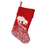 Festive decorative sock with classic Christmas patterns