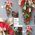 Festive Christmas door hanging with warm holiday colors