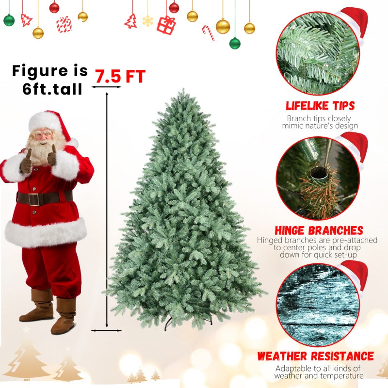Green Christmas tree with memory wire branches in an undecorated state
