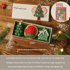 Christmas candle gift box with star and tree decorations