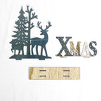 Handcrafted wood elk ornament for Christian Christmas holiday mantle display