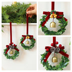 Christmas tree pendant with natural pine cone design for holiday display