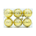 Multi-color Christmas ornament balls with painted snowflake design for holiday tree decorating