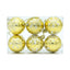 Multi-color Christmas ornament balls with painted snowflake design for holiday tree decorating