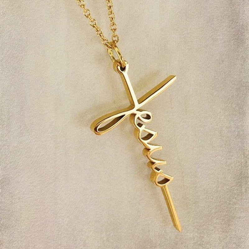 Jesus pendant necklace faith Christian jewelry