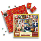 Christmas advent calendar blind box puzzle showing 24 compartments for daily countdown