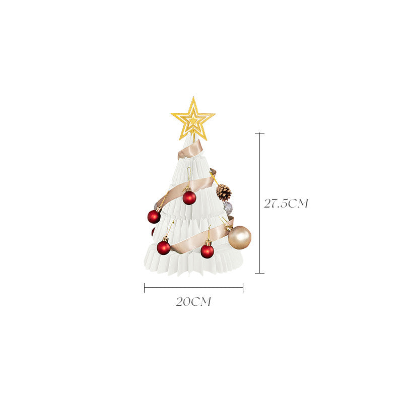 Hand-crafted paper Christmas ornament with minimalist design