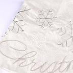 Christmas tree skirt with snowflake letters for holiday decor