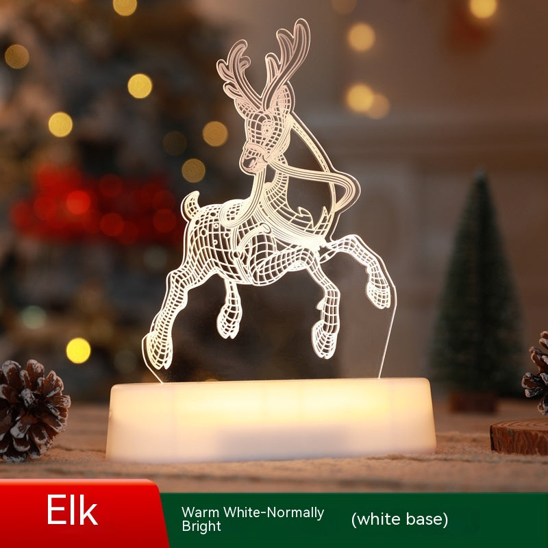 LED night light in acrylic housing for Christmas and everyday home use