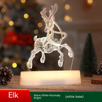 LED night light in acrylic housing for Christmas and everyday home use