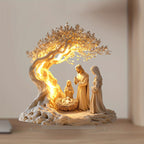 Clear acrylic Tree of Life ornament showing detailed printing