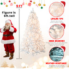 Prelit white tree for Christian home celebration