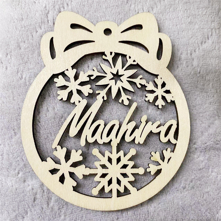 Wooden Christmas Tree Pendant - Faith Holiday Decor - Christian Jewelry