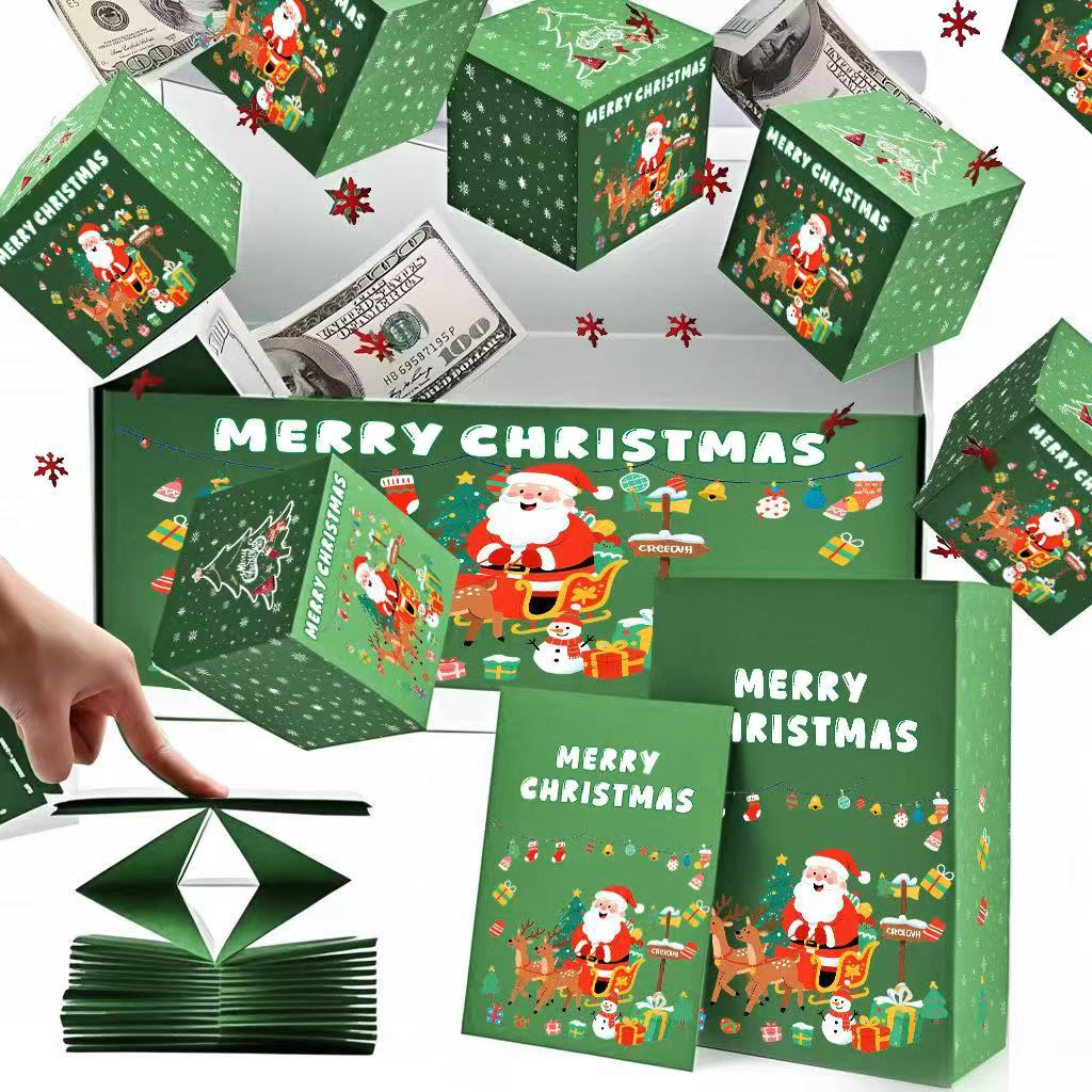 Christmas Red and Green Pop-Up Boxes for Gifts