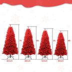 Close-up of red PVC tree branches showing realistic tip details and rich color
