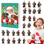 Christmas countdown decoration with pet-inspired design
