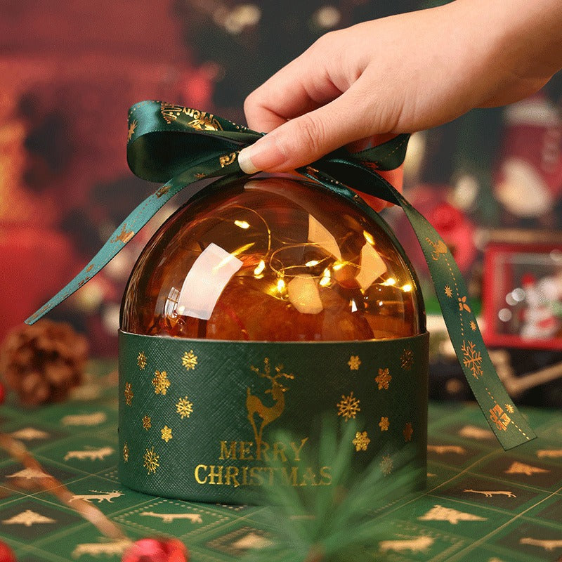 Christmas gift box set showing red and green color scheme for holiday giving
