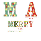 Joy Christmas letters with warm ambient glow