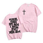 Jesus Bible Verse Lettering Christian T-Shirt for Men - Christian Apparel