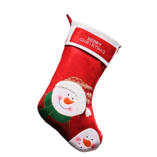 Christmas snowman pendant in non-woven fabric with festive holiday design