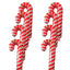 Crutch shaped foil balloons in silver for Christmas party decor