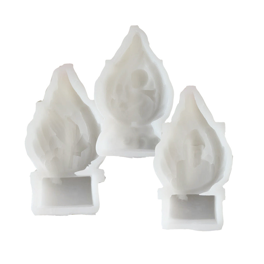 Angel wings silicone candle mold for DIY prayer candle making